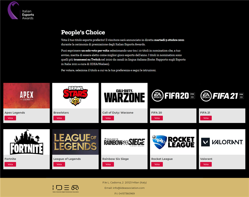 Italian Esports Award